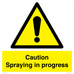 Caution Spraying in progress